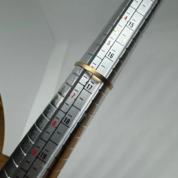 Vintage 14K Yellow Gold Nugget Style Ring Band 1.14 Grams Size 6, 585, European - Picture 13 of 14